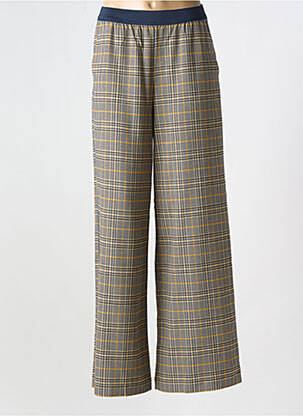 Pantalon drept talie elastică albastru INDI & COLD femeie