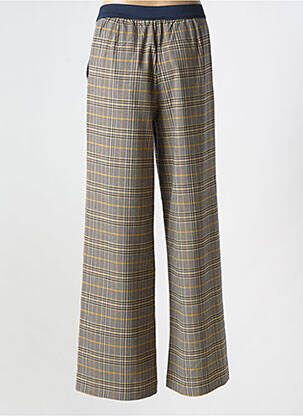 Pantalon drept talie elastică albastru INDI & COLD femeie