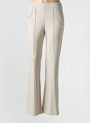 Pantalon slim talie elastică bej YAYA femeie