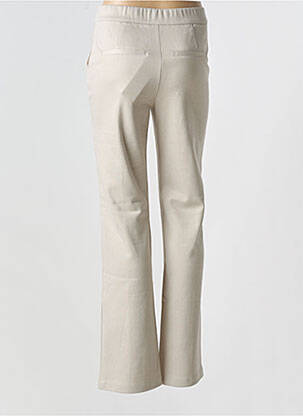 Pantalon slim talie elastică bej YAYA femeie