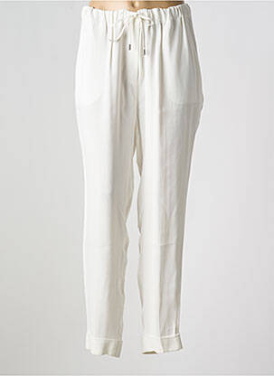 Pantalon slim talie elastică alb HANA SAN femeie