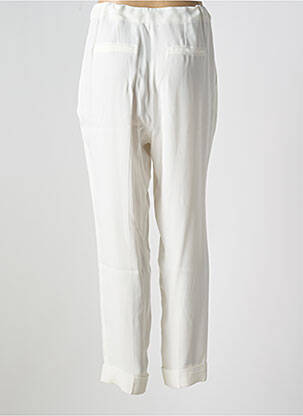 Pantalon slim talie elastică alb HANA SAN femeie