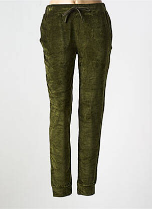 Pantalon slim talie elastică verde MAJESTIC FILATURES femeie