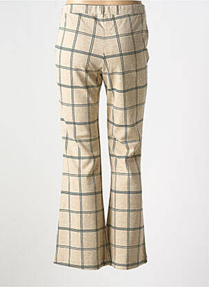 Pantalon evazat talie elastică bej INDI & COLD femeie
