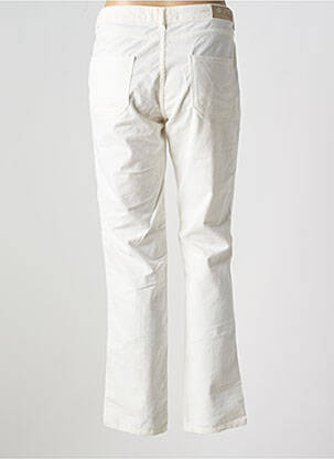 Pantalon drept închidere cu fermoar sub clapetă cu nasturi alb ATELIER BOHÈME femeie