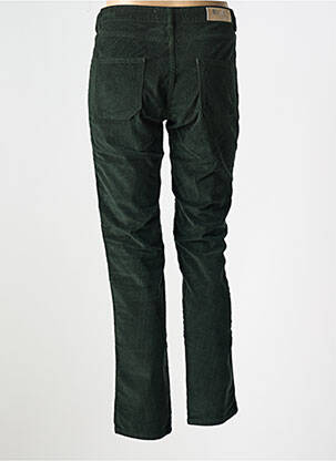 Pantalon drept închidere cu fermoar sub clapetă cu nasturi verde ATELIER BOHÈME femeie