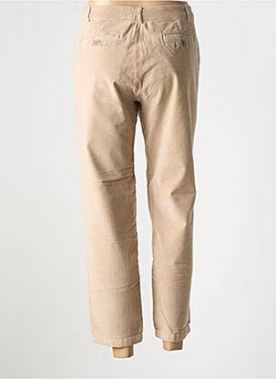 Pantalon 7/8 închidere cu fermoar sub clapetă cu nasturi bej HARTFORD femeie