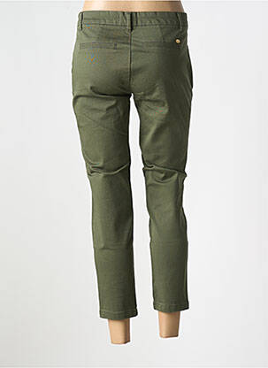 Pantalon 7/8 închidere cu fermoar sub clapetă cu nasturi verde FREEMAN T.PORTER femeie