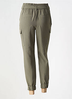 Pantalon slim talie elastică verde YAYA femeie