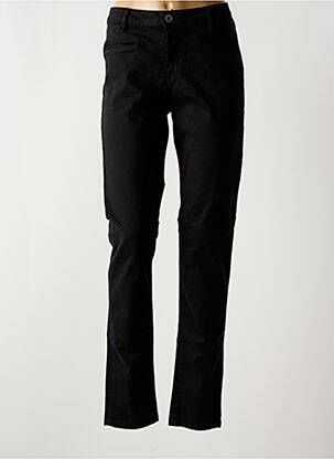 Pantalon slim țesătură poplin mărime normală negru DENIM STUDIO femeie