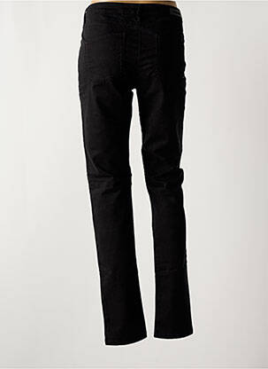 Pantalon slim țesătură poplin mărime normală negru DENIM STUDIO femeie