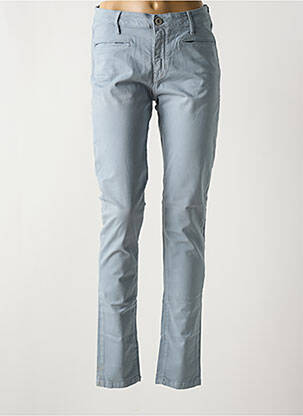 Pantalon slim țesătură poplin mărime normală gri DENIM STUDIO femeie
