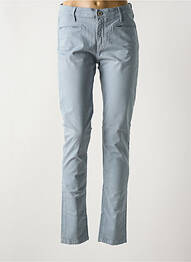 Pantalon slim țesătură poplin mărime normală gri DENIM STUDIO femeie