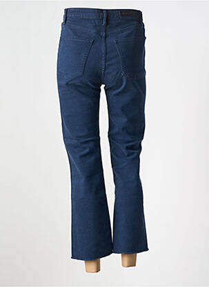 Pantalon 7/8 închidere cu fermoar sub clapetă cu nasturi albastru DENIM STUDIO femeie