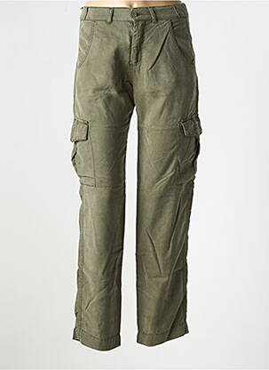 Pantalon cargo croială dreaptă verde FIVE femeie