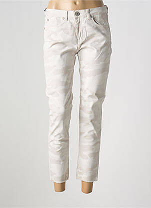 Pantalon slim buzunare bej DENIM STUDIO femeie