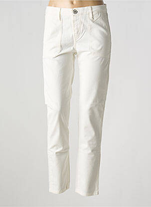 Pantalon slim buzunare alb DENIM STUDIO femeie