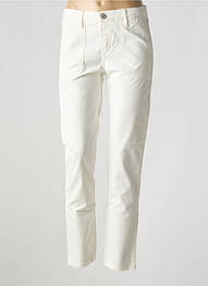 Pantalon slim buzunare alb DENIM STUDIO femeie
