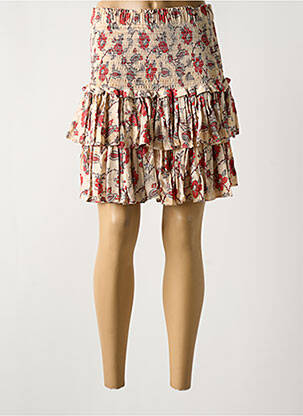 Fustă scurtă bej FIVE femeie