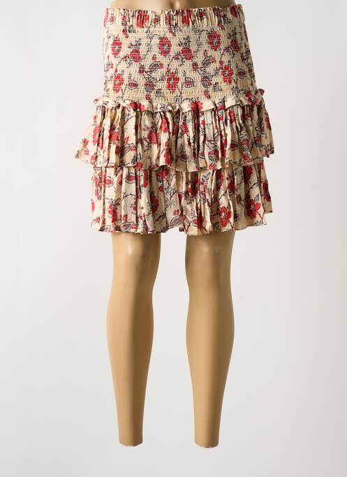 Fustă scurtă bej FIVE femeie