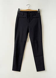 Pantalon slim țesătură poplin mărime normală negru DENIM STUDIO femeie