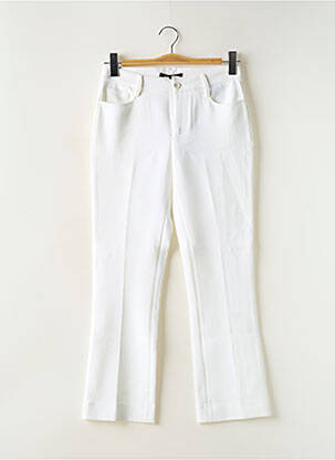 Pantalon evazat elasticitate alb DENIM STUDIO femeie