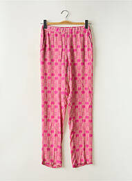 Pantalon drept țesătură crep mărime normală roz HARTFORD femme