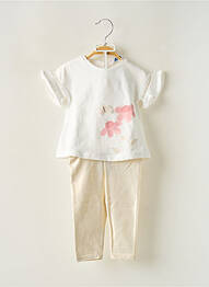 Set pantaloni tip de tricou alb MAYORAL fille