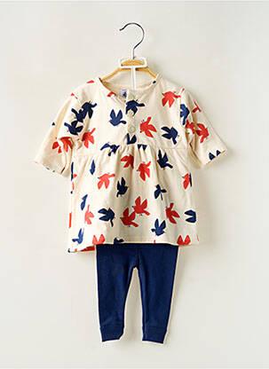 Set pantaloni croială dreaptă albastru PETIT BATEAU fată
