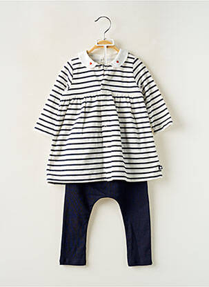 Set șort talie elastică albastru PETIT BATEAU fată