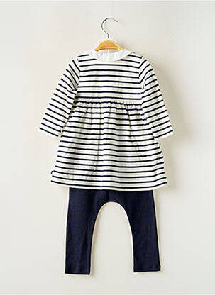 Set șort talie elastică albastru PETIT BATEAU fată