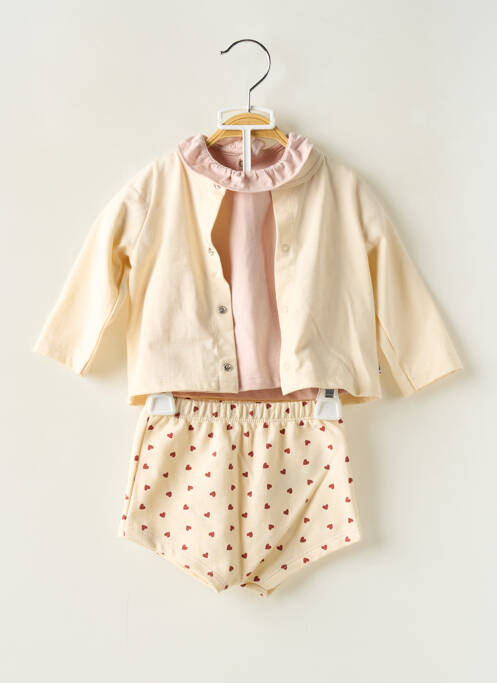 Set șort bej PETIT BATEAU fată