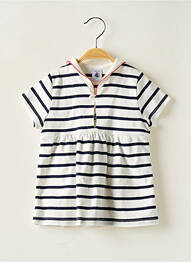 Rochie midi mâneci scurte mâneci scurte alb PETIT BATEAU fille
