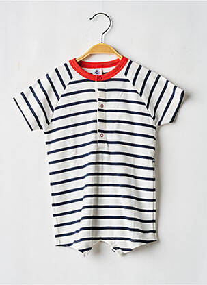 Salopetă scurtă alb PETIT BATEAU copil