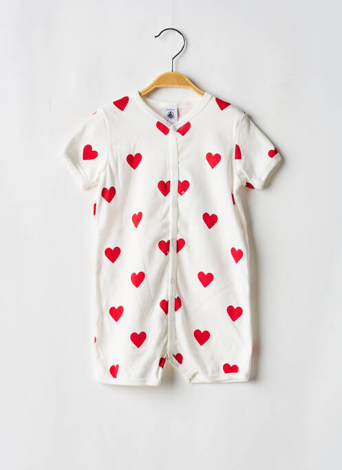 Salopetă scurtă alb PETIT BATEAU copil