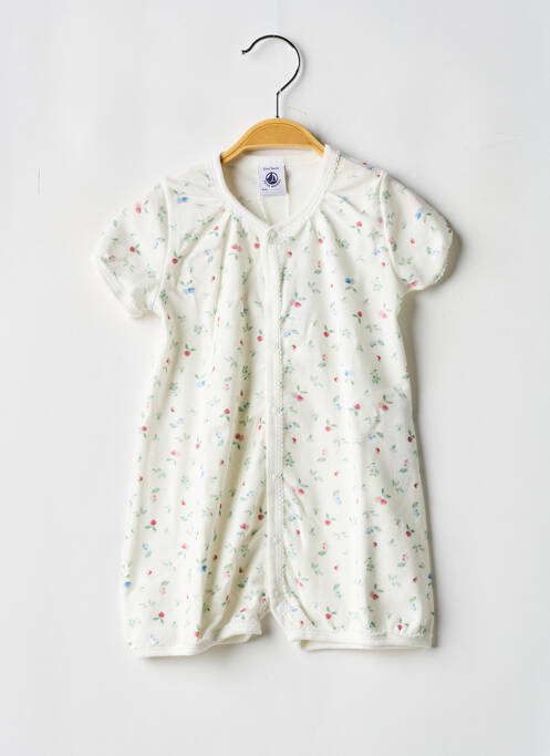 Salopetă scurtă alb PETIT BATEAU fată