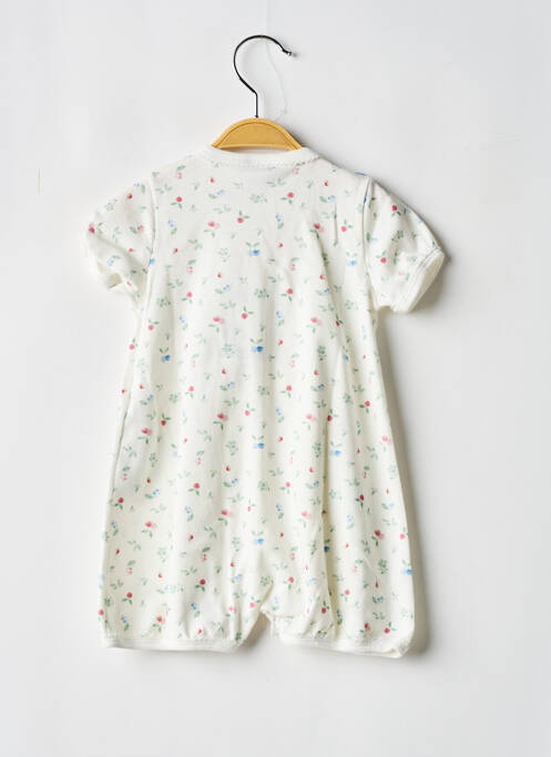 Salopetă scurtă alb PETIT BATEAU fată