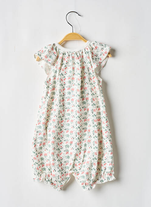 Salopetă scurtă alb PETIT BATEAU fată