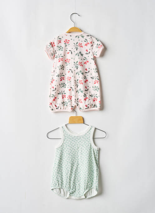 Salopetă scurtă roz PETIT BATEAU fată