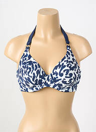 Sutien de costum de baie elasticitate sutien balconet cu decolteu înalt albastru FANTASIE femme