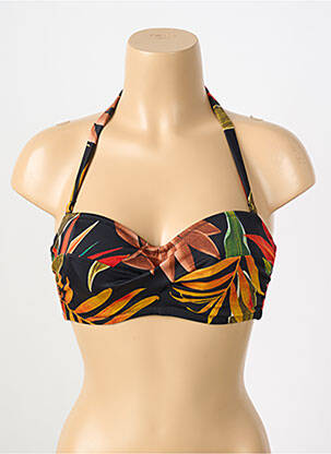 Sutien de costum de baie elasticitate top sutien modelat negru FANTASIE femeie