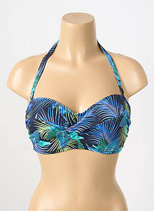 Sutien de costum de baie elasticitate top sutien modelat albastru FANTASIE femeie