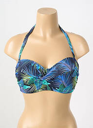 Sutien de costum de baie elasticitate top sutien modelat albastru FANTASIE femme