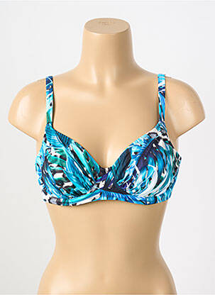 Sutien de costum de baie elasticitate sutien balconet cu decolteu înalt albastru FANTASIE femeie