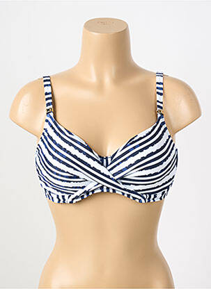 Sutien de costum de baie elasticitate sutien cupe întregi cu decolteu înalt albastru FANTASIE femeie