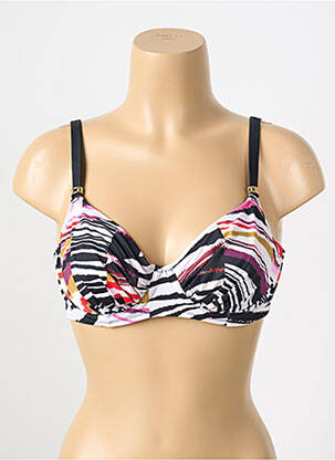Sutien de costum de baie bretele elastice reglabile negru FANTASIE femeie