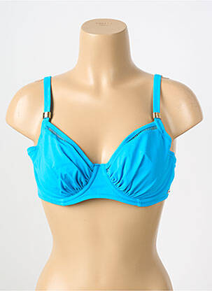 Sutien de costum de baie sutien cupe întregi cu decolteu înalt sutien cupe întregi cu decolteu înalt albastru FANTASIE femeie