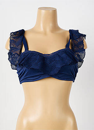 Sutien de costum de baie bretele elastice albastru FANTASIE femeie