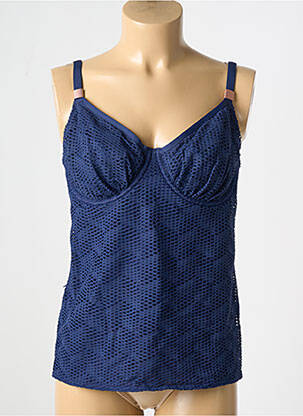 Sutien de costum de baie elasticitate sutien balconet cu decolteu înalt albastru FANTASIE femeie