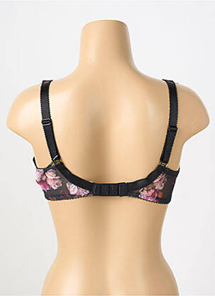 Sutien efect material satinat sutien cupe întregi cu decolteu înalt negru FANTASIE femeie